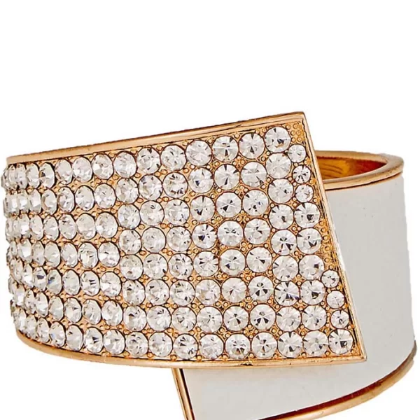 PerfectDress.gr βραχιόλι λευκό μεταλλικό από δερματίνη