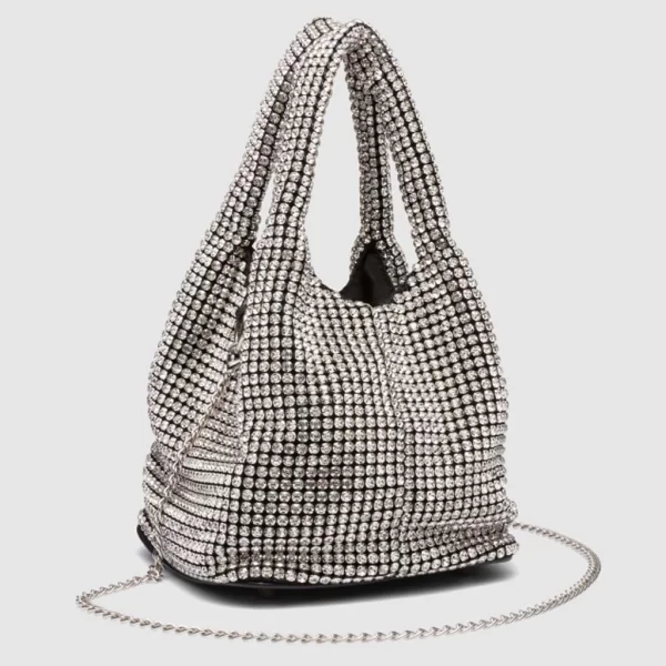 PerfectDress.gr ultimate strass τσαντάκι Seymour silver