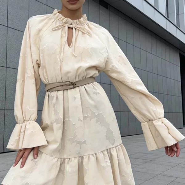 PerfectDress.gr αέρινο chic φόρεμα Devorè μπεζ