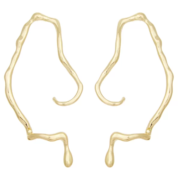 PerfectDress.gr σκουλαρίκια μεταλλικά Abstract χρυσό