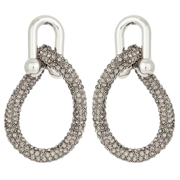 PerfectDress.gr σκουλαρίκια στριφτοί κρίκοι Dew ασημί