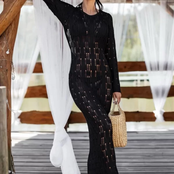 PerfectDress.gr maxi beach dress Ios μαύρο