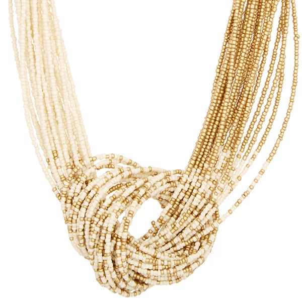 PerfectDress.gr bohemian κολιέ με κόμπο Massai χρυσό