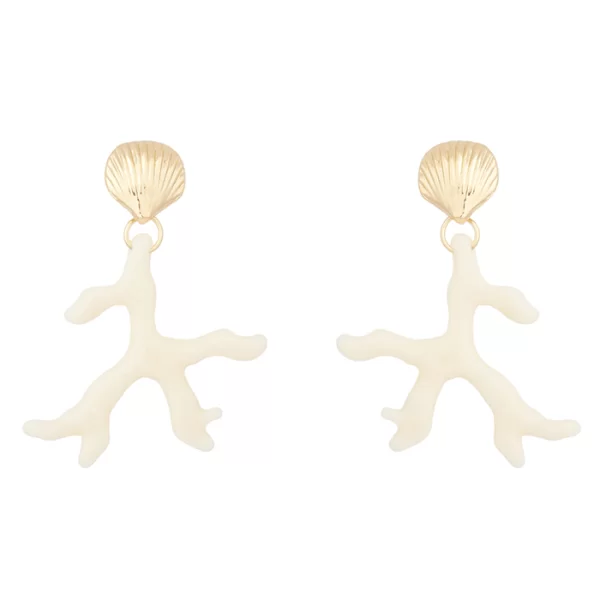 PerfectDress.gr σκουλαρίκια Corals εκρού