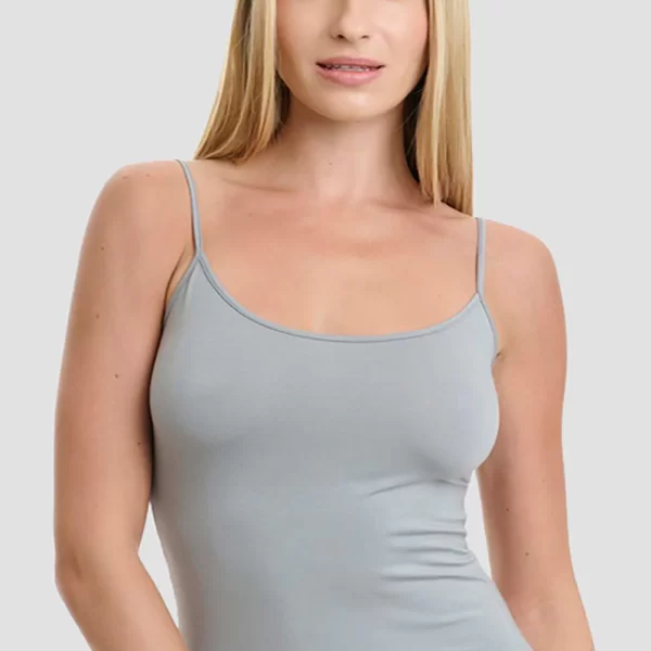 Walk Walk Γυναικείο φανελάκι top με λεπτή τιράντα από ύφασμα Bamboo-W2201-12