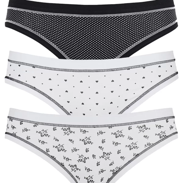 Cotonella Cotonella Γυναικεία εσώρουχα Mini Slip τριπλέτα (3 τμχ) -3362-E403-2F100