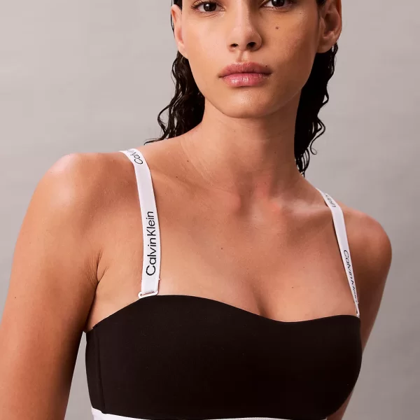 Calvin Klein Calvin Klein γυναικείο σουτιέν Bandeau Bralette-Icon Cotton Modal-LV00QF8497-UB1
