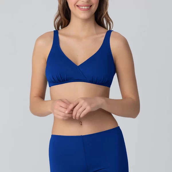 Kom Kom γυναικείο ντραπέ μαγιό σετ χωρίς μπανέλα 