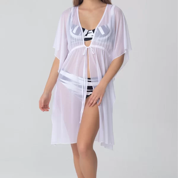 Kom Kom γυναικείο καφτάνι παραλίας απο τούλι 