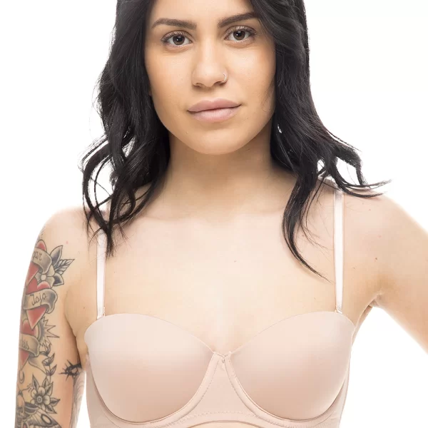 Γυναικείο σουτιέν strapless με μπανέλα χωρίς ενίσχυση (B Cup)-33-8020b