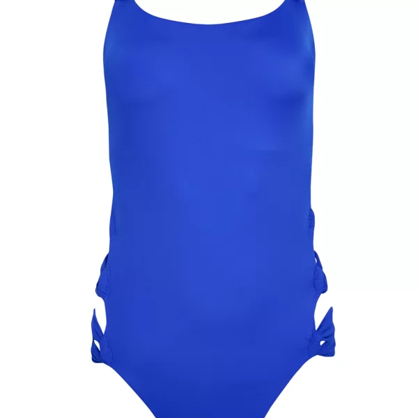 Bluepoint γυναικείο ολόσωμο μαγιό μονόχρωμο με ανοίγματα στο πλάι - 23058089