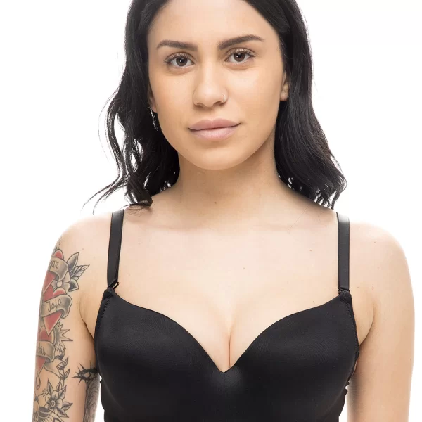 New Bra Γυναικείο σουτιέν με μπανέλα με αποσπώμενες τιράντες (B Cup)-33-6010c