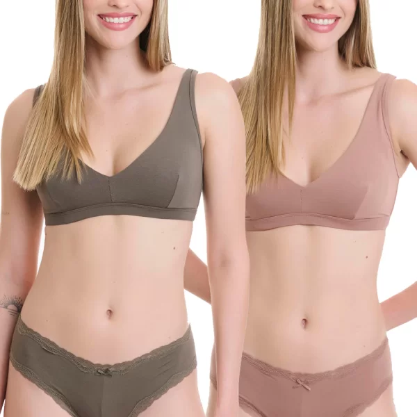 Walk Walk γυναικεία εσώρουχα Lace Brazilian από ύφασμα bamboo (Συσκ. 2 τεμαχίων)-W2014-1885