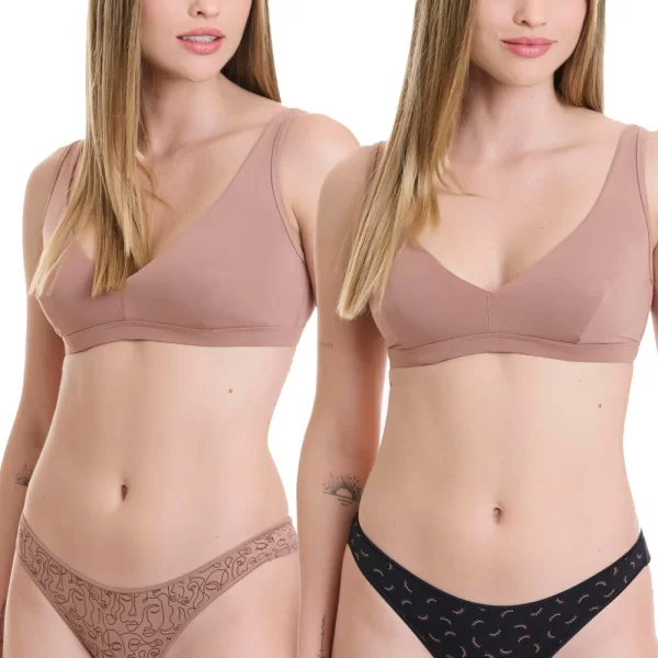 Walk Walk Γυναικεία εσώρουχα Brazilian Rio από ύφασμα bamboo (Συσκ. 2 τεμαχίων)-W2018-38