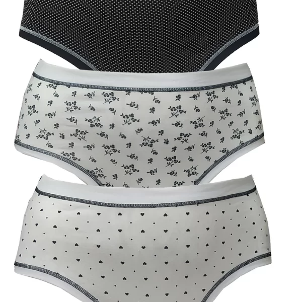 Cotonella Γυναικεία εσώρουχα Midi Slip τριπλέτα (3 τμχ) - 3363-E403-2F100