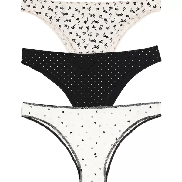 Cotonella Cotonella Γυναικεία εσώρουχα Brasiliano slip (3τμχ)-3490-I403-4G100