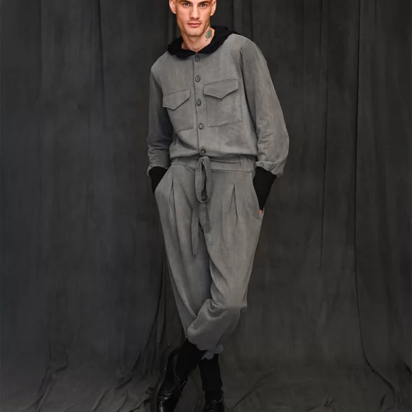  SWES Oversized Jumpsuit Grey with Black