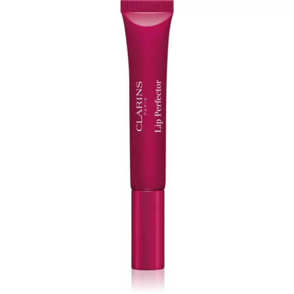 Clarins Lip Perfector Shimmer λιπ γκλος με ενυδατικό αποτέλεσμα απόχρωση 08 Plum Shimmer 12 ml