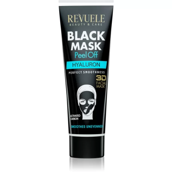 Revuele Revuele Black Mask Peel Off Hyaluron καθαριστική ξεφλουδιστική μάσκα με ενεργό άνθρακα 80 ml