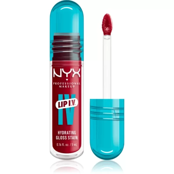 NYX Professional Makeup Lip IV λιπ γκλος μακράς διαρκείας με ενυδατικό αποτέλεσμα απόχρωση 11 - REDY SET WET 5 ml