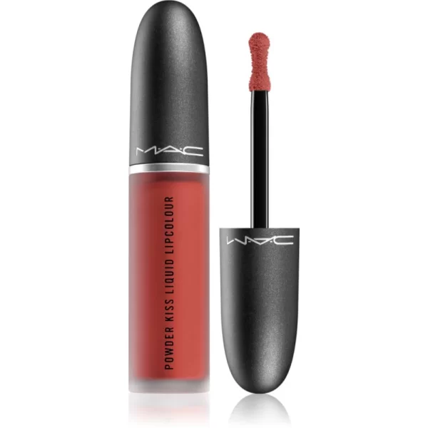MAC Cosmetics Powder Kiss Liquid Lipcolour ματ υγρό κραγιόν απόχρωση Devoted to Chili 5 ml