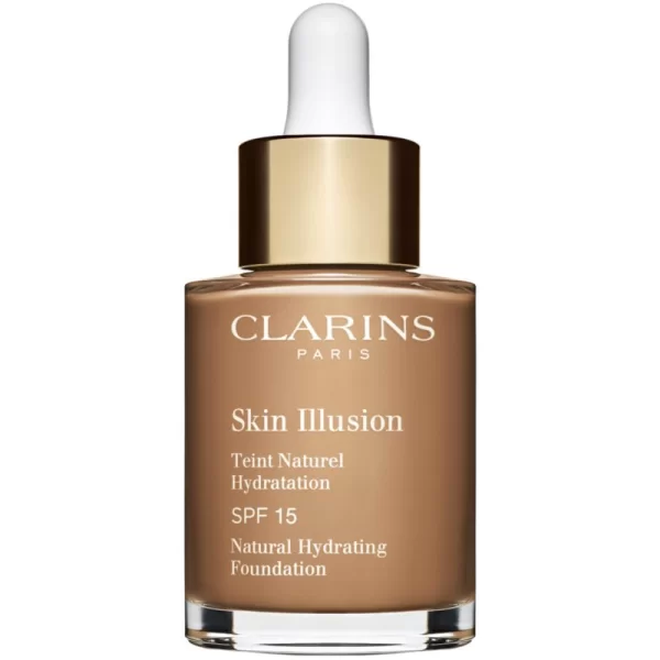 Clarins Clarins Skin Illusion Natural Hydrating Foundation λαμπρυντικό ενυδατικό μεικ απ SPF 15 απόχρωση 114N Cappuccino 30 ml
