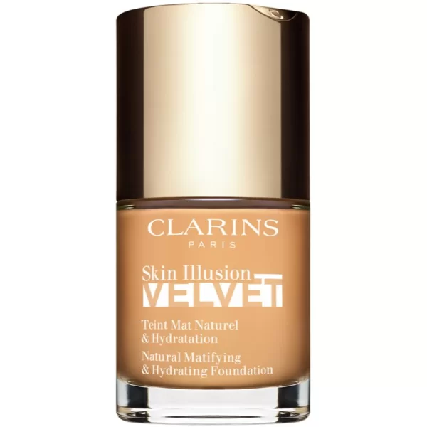 Clarins Skin Illusion Velvet Υγρή ματ βάση με θρεπτικό αποτέλεσμα απόχρωση 112.5W 30 ml