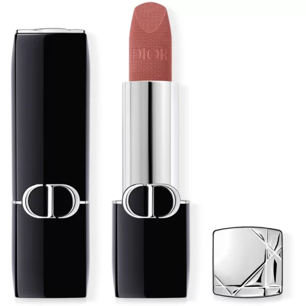 DIOR DIOR Rouge Dior μακράς διαρκείας κραγιόν επαναπληρώσιμο απόχρωση 724 Tendresse Velvet 3.5 γρ