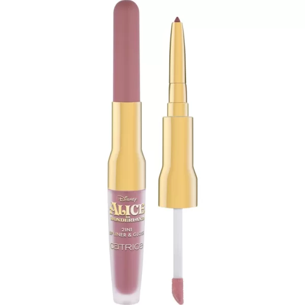Catrice Catrice Disney Alice in Wonderland κραγιόν και μολύβι περιγράμματος για τα χείλη 2 σε 1 απόχρωση C01 How Curious 1.77 γρ