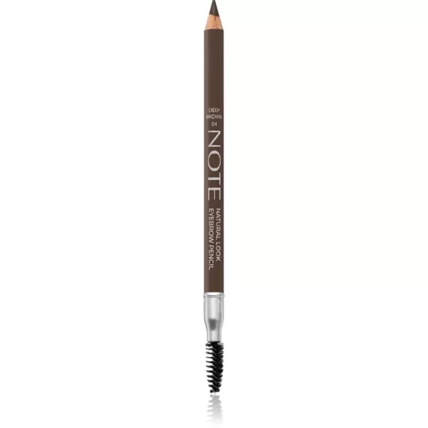 Note Cosmetique Note Cosmetique Natural Look μολύβι για τα φρύδια με βούρτσα 04 Deep Brown 1,08 γρ