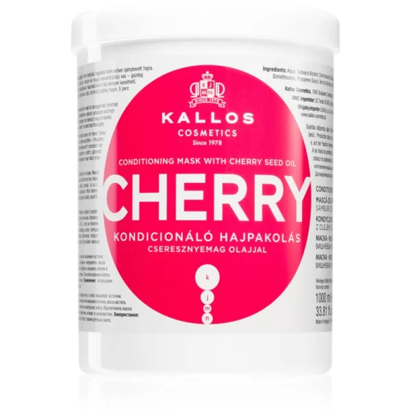 Kallos KJMN Professional Cherry ενυδατική μάσκα για κατεστραμμένα μαλλιά 1000 ml