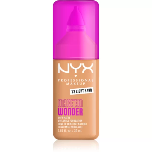NYX Professional Makeup Make ‘Em Wonder ελαφρύ ματ μεικ απ απόχρωση 13 Light Sand 30 ml