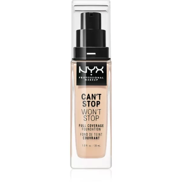 NYX Professional Makeup Can't Stop Won't Stop Full Coverage Foundation Βάση πλήρους κάλυψης απόχρωση 05 Light 30 ml