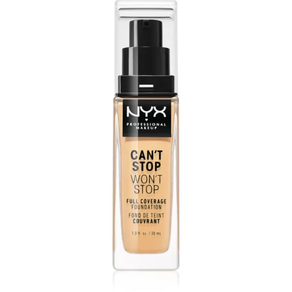 NYX Professional Makeup Can't Stop Won't Stop Full Coverage Foundation Βάση πλήρους κάλυψης απόχρωση 09 Medium Olive 30 ml