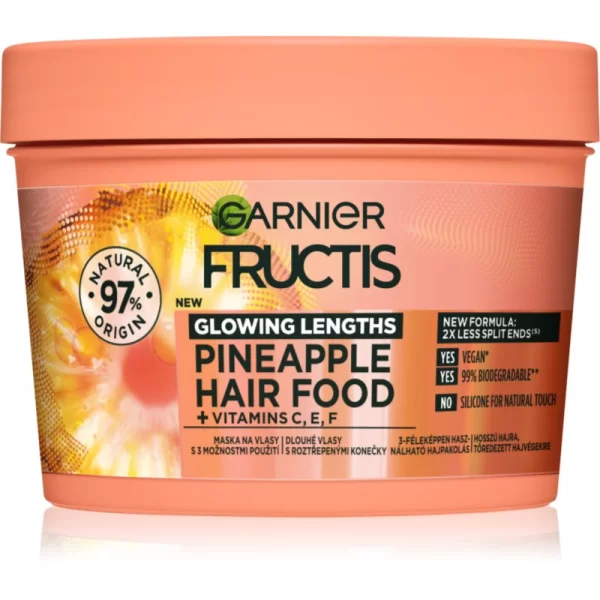 Garnier Garnier Fructis Pineapple Hair Food μάσκα μαλλιών για ψαλίδα των μαλλιών 400 ml