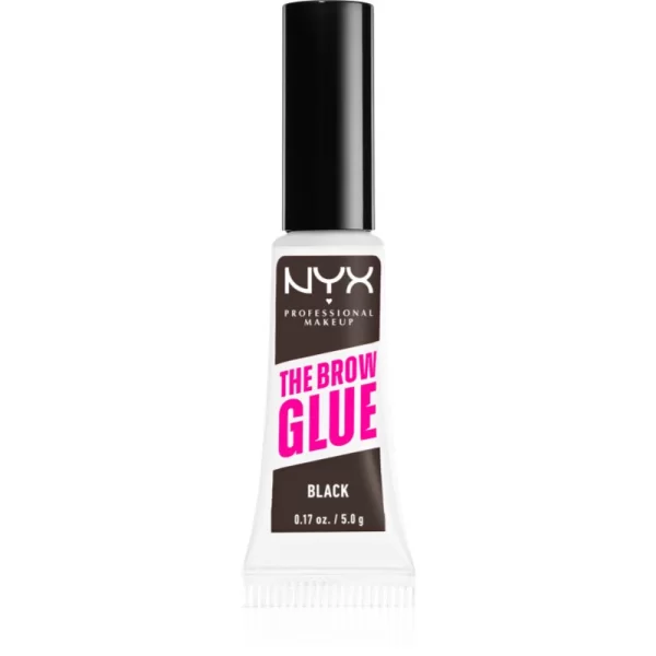 NYX Professional Makeup The Brow Glue τζελ για τα φρύδια απόχρωση 05 Black 5 γρ