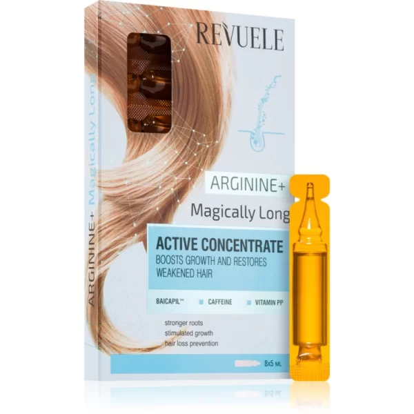 Revuele Revuele Active Hair Concentrate Arginine+ Magically Long αμπούλα για ανάπτυξη μαλλιών και ενίσχυση ριζών 8x5 ml