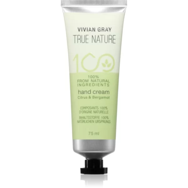 Vivian Gray Vivian Gray True Nature Citrus & Bergamot ενυδατική κρέμα για τα χέρια 75 ml