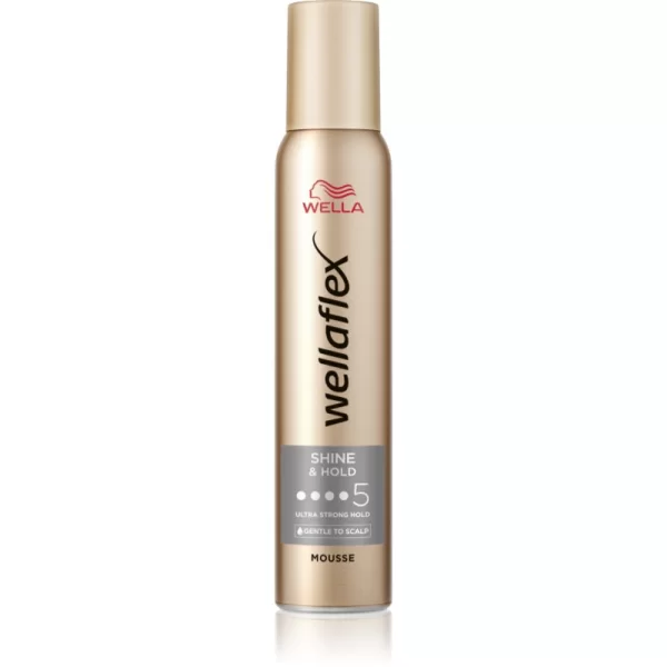 Wella Wella Wellaflex Shine & Hold αφρώδες σκληρυντικό μους για λάμψη 200 ml