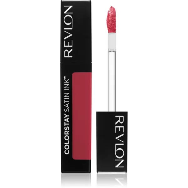 Revlon Cosmetics ColorStay™ Satin Ink μακράς διαρκείας ρευστό κραγιόν απόχρωση N°010 Your Majesty 5 ml