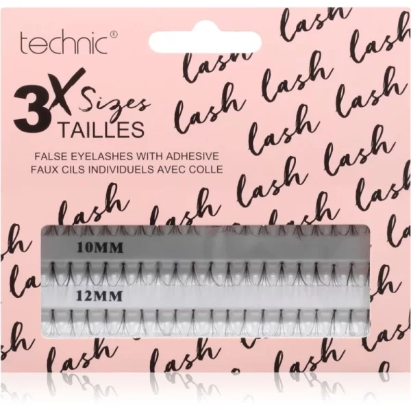 Technic Cosmetics Individual False Eyelashes ψεύτικες βλεφαρίδες σε τουφάκια 60 τμχ