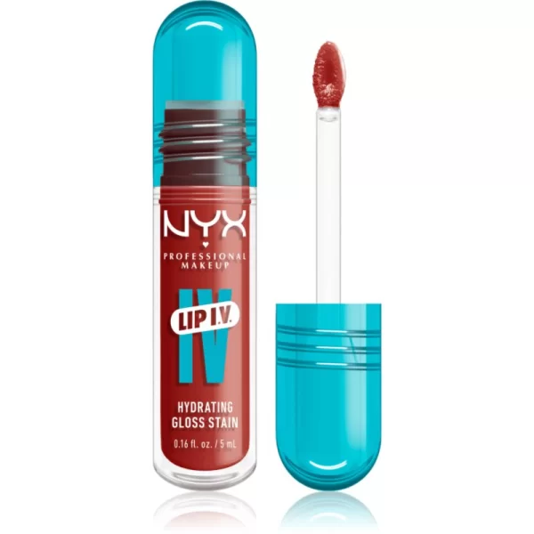 NYX Professional Makeup Lip IV λιπ γκλος μακράς διαρκείας με ενυδατικό αποτέλεσμα απόχρωση 12 - BURST THAT TANGI 5 ml