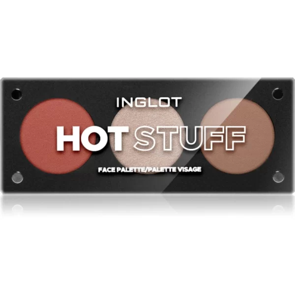 Inglot Inglot Face Palette λαμπρυντικό, μπρονζερ και ρουζ απόχρωση HOT STUFF 7 γρ