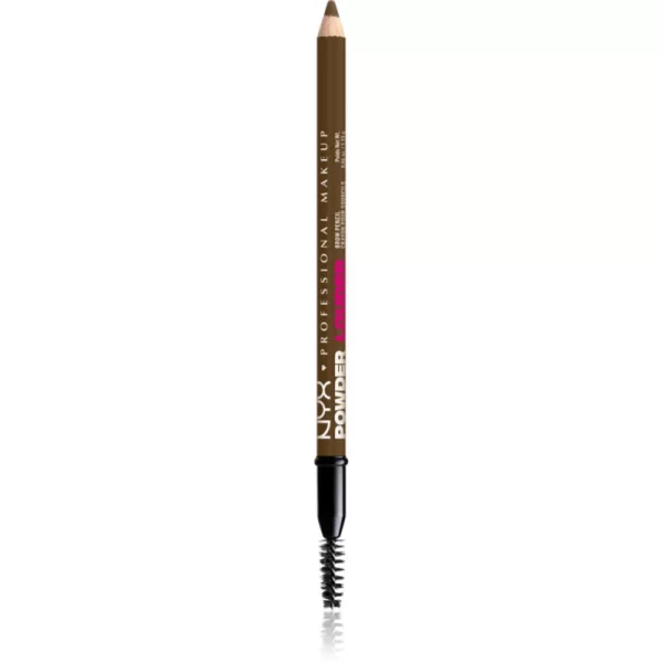 NYX PROFESSIONAL MAKEUP NYX Professional Makeup Powder Louder μολύβι για τα φρύδια με βούρτσα απόχρωση Soft Brown 1 τμχ