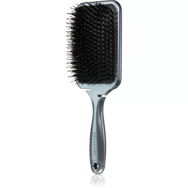 BrushArt BrushArt Hair Boar bristle paddle hairbrush βούρτσα για τα μαλλιά με τρίχες αγριογούρουνου Metallic Black 1 τμχ