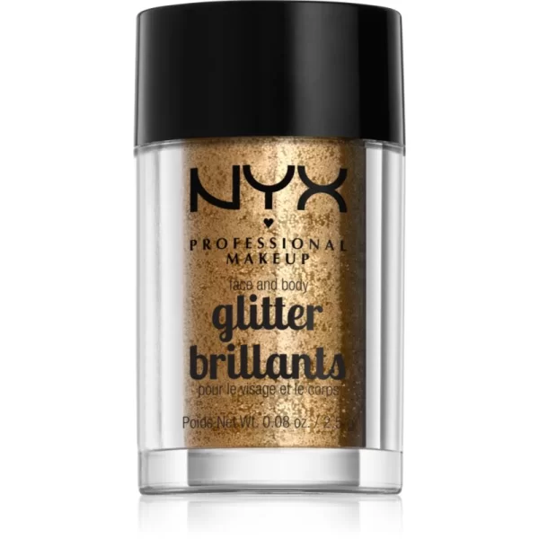 NYX PROFESSIONAL MAKEUP NYX Professional Makeup Face & Body Glitter Brillants Γκλίτερ για το σώμα και το πρόσωπο απόχρωση 08 Bronze 2.5 γρ