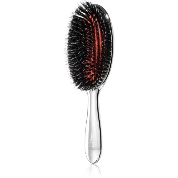 Janeke Janeke Chromium Line Air-Cushioned Brush with Bristles and Nylon Reinforcement οβάλ βούρτσα για τα μαλλιά 22 x 7 cm 1 τμχ