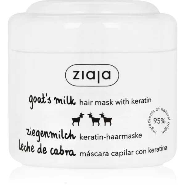 Ziaja Ziaja Goat's Milk δυναμωτική μάσκα για ξηρά και κατεστραμμένα μαλλιά 200 ml
