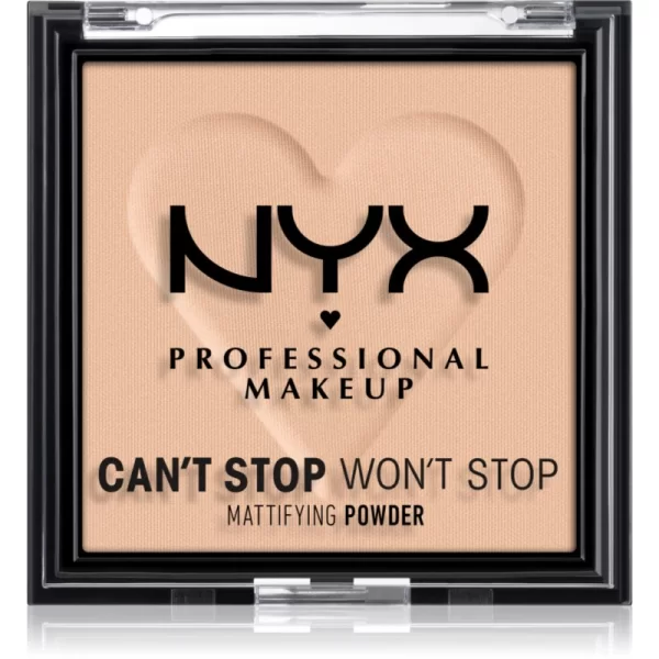 NYX Professional Makeup Can't Stop Won't Stop Mattifying Powder ματ πούδρα απόχρωση 03 Light Medium 6 γρ