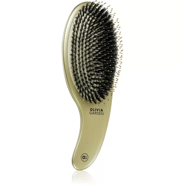 Olivia Garden Expert CURVE Board&Nylon Gold βούρτσα για τα μαλλιά με τρίχες από νάιλον και αγριογούρουνο 1 τμχ